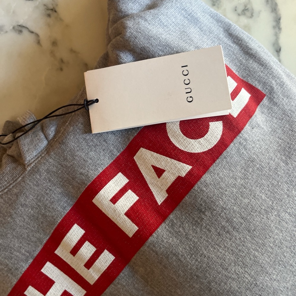 Mens the face collaborate super rare hard to find sweatshirt new. Gucci